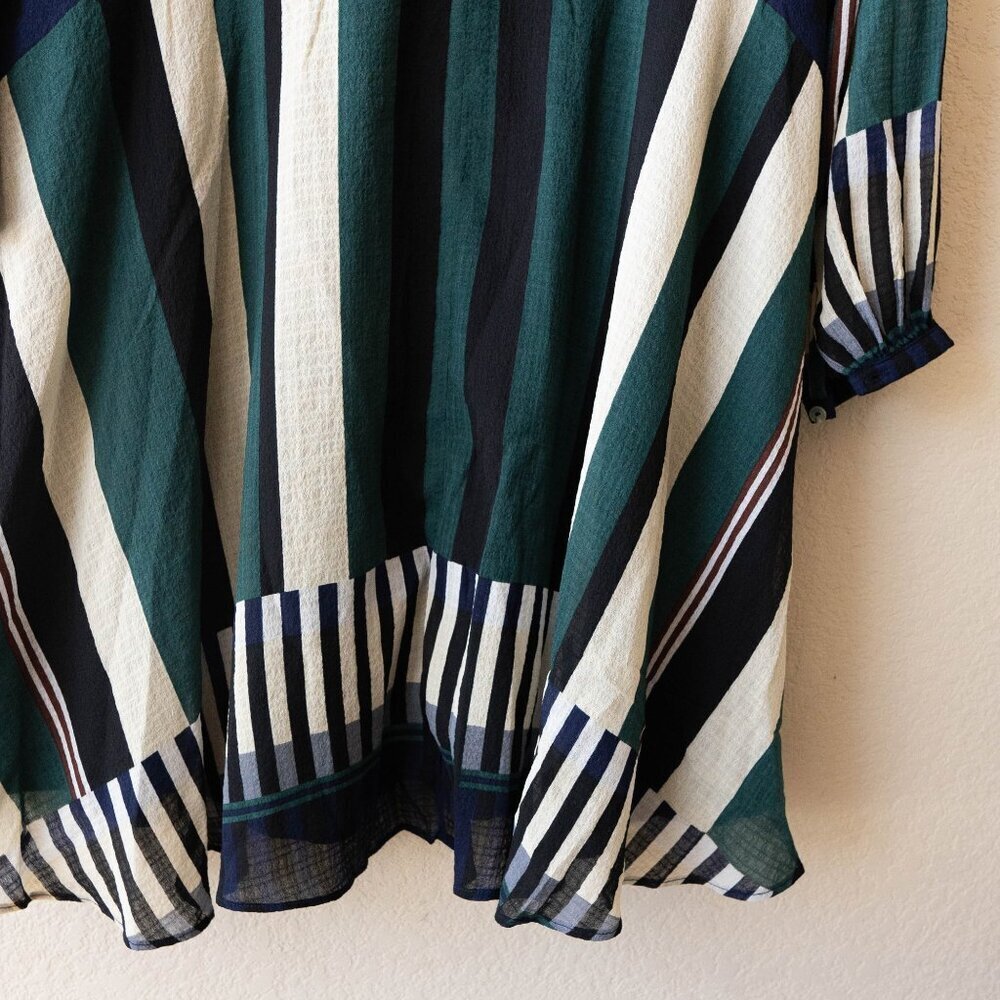 NWT Anthropologie Sunday in Brooklyn Leger Dress Size Large Multicolor Striped - Picture 7 of 9